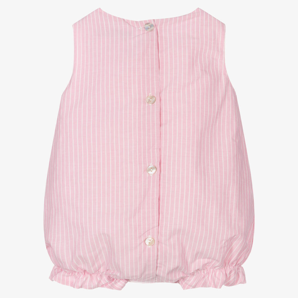 Babidu-Baby Girls Pink Stripe Shortie | Childrensalon Outlet
