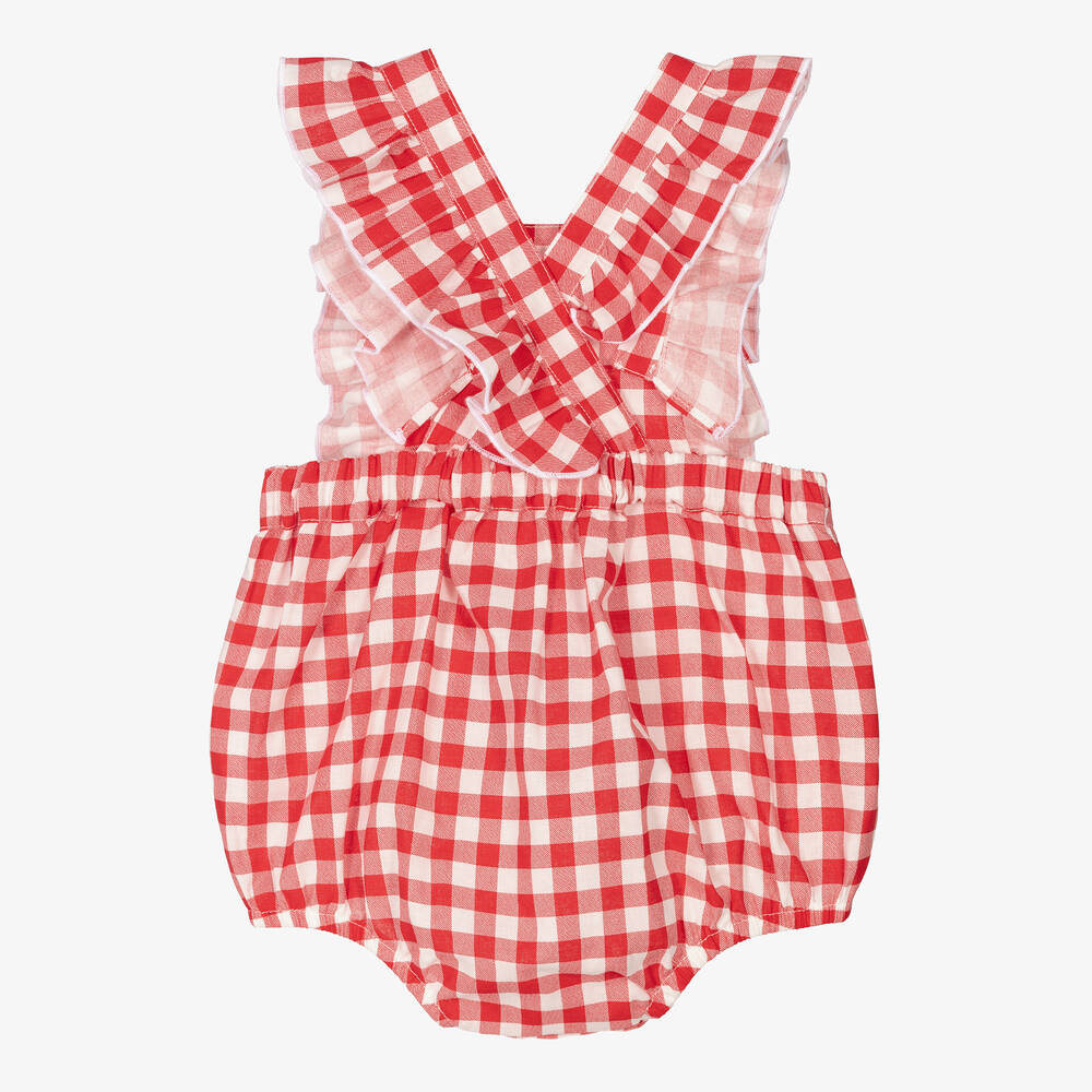 Babidu-Baby Girls Red Gingham Shortie | Childrensalon Outlet