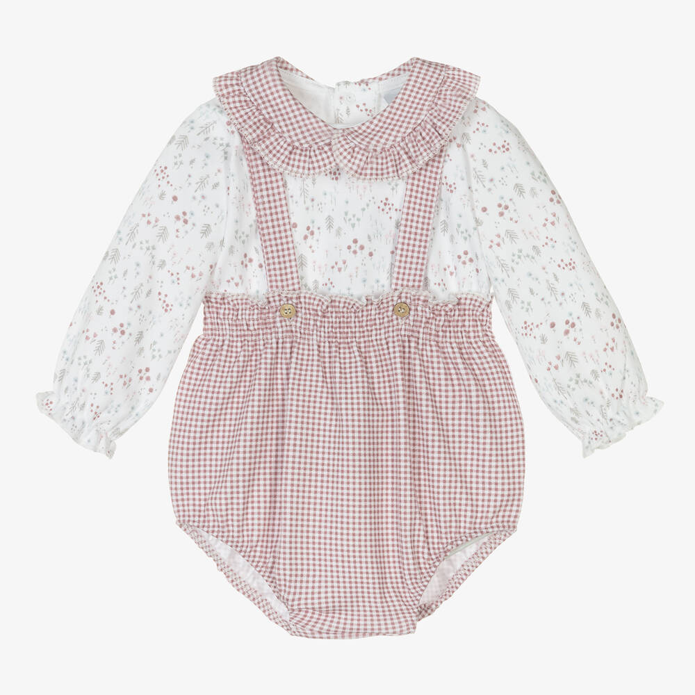 Babidu - Ensemble short coton blanc et rouge | Childrensalon