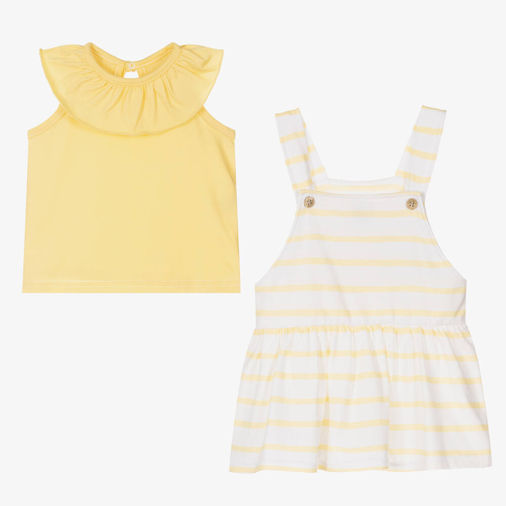 Babidu-Baby Girls Yellow Dress Set | Childrensalon Outlet