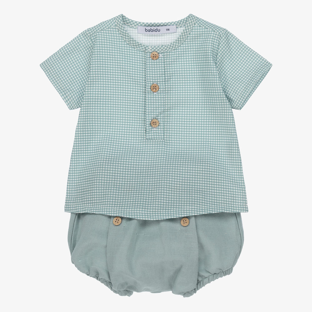 Babidu - Топ в полоску и шорты зеленого цвета для малышей | Childrensalon