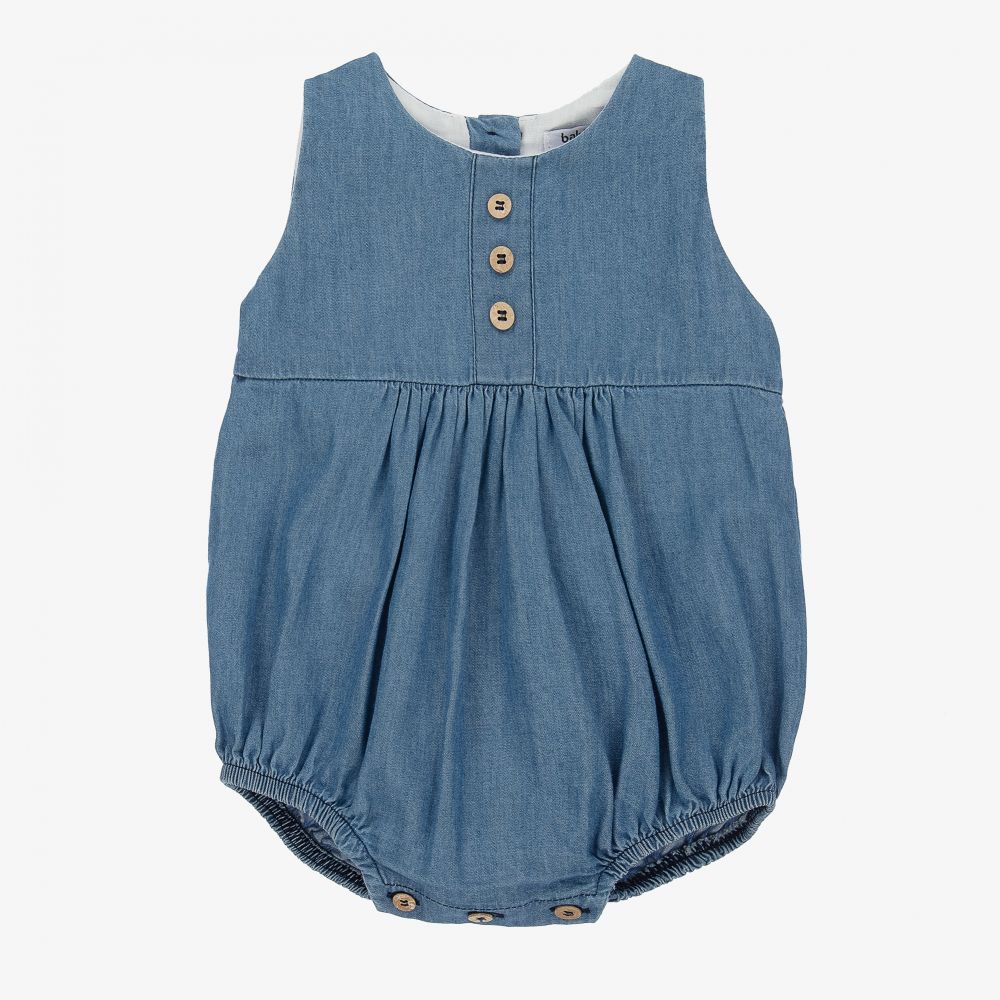 Babidu - Blauer Chambray-Spieler | Childrensalon