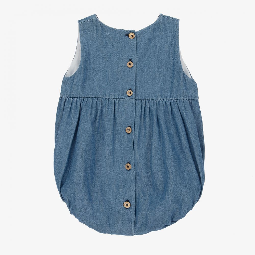 Babidu-Blue Chambray Shortie | Childrensalon Outlet