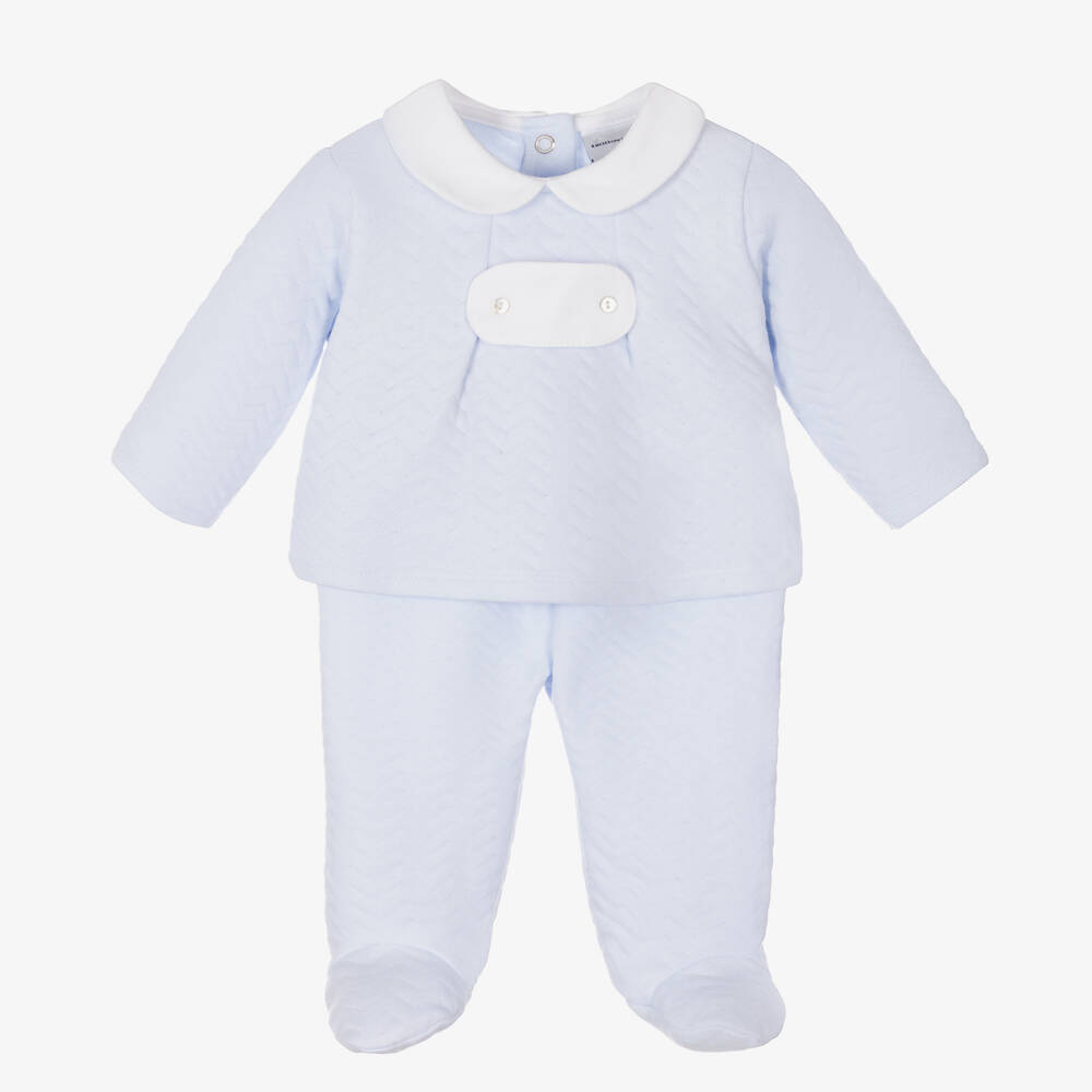 Babidu - Голубой топ и штанишки из хлопка для малышей | Childrensalon