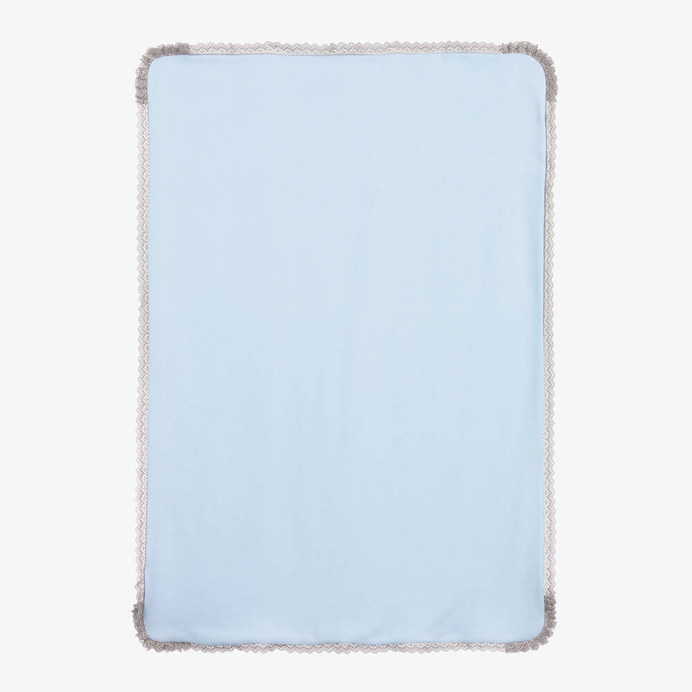 Babidu - Blue Cotton Blanket (89cm) | Childrensalon