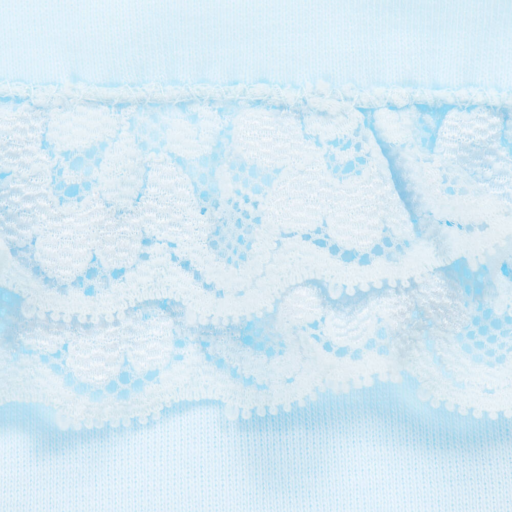 Babidu-Голубые хлопковые трусики с рюшами | Childrensalon Outlet