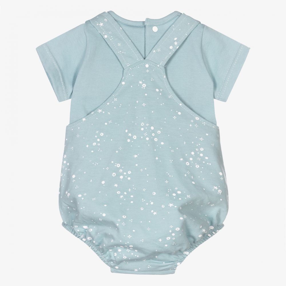 Babidu-Футболка и песочник из хлопка голубого цвета | Childrensalon Outlet