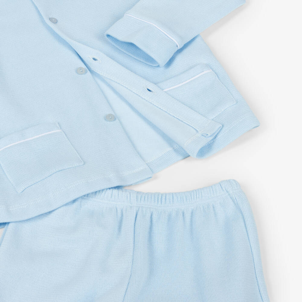 Babidu-Blue Knit Pyjama | Childrensalon Outlet
