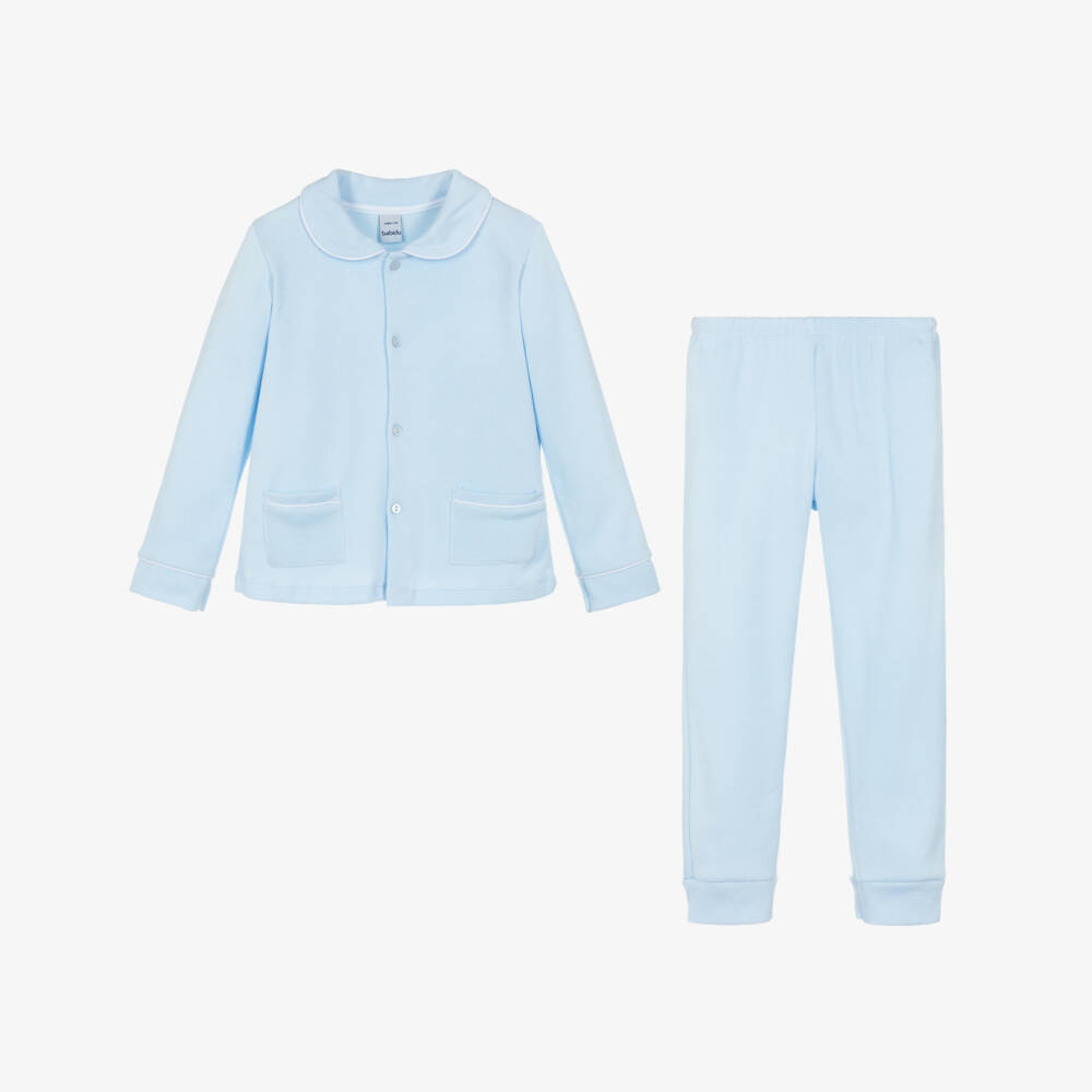 Babidu-Blue Knit Pyjama | Childrensalon Outlet