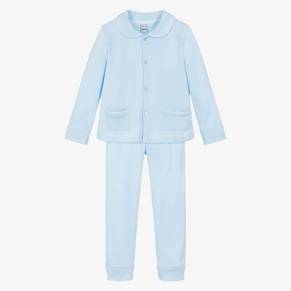Babidu-Blue Knit Pyjama | Childrensalon Outlet