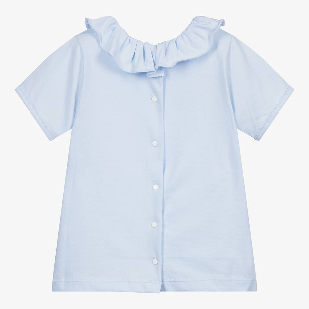 بابيدو -تيشيرت قطن لون أزرق للبنات | Childrensalon Outlet