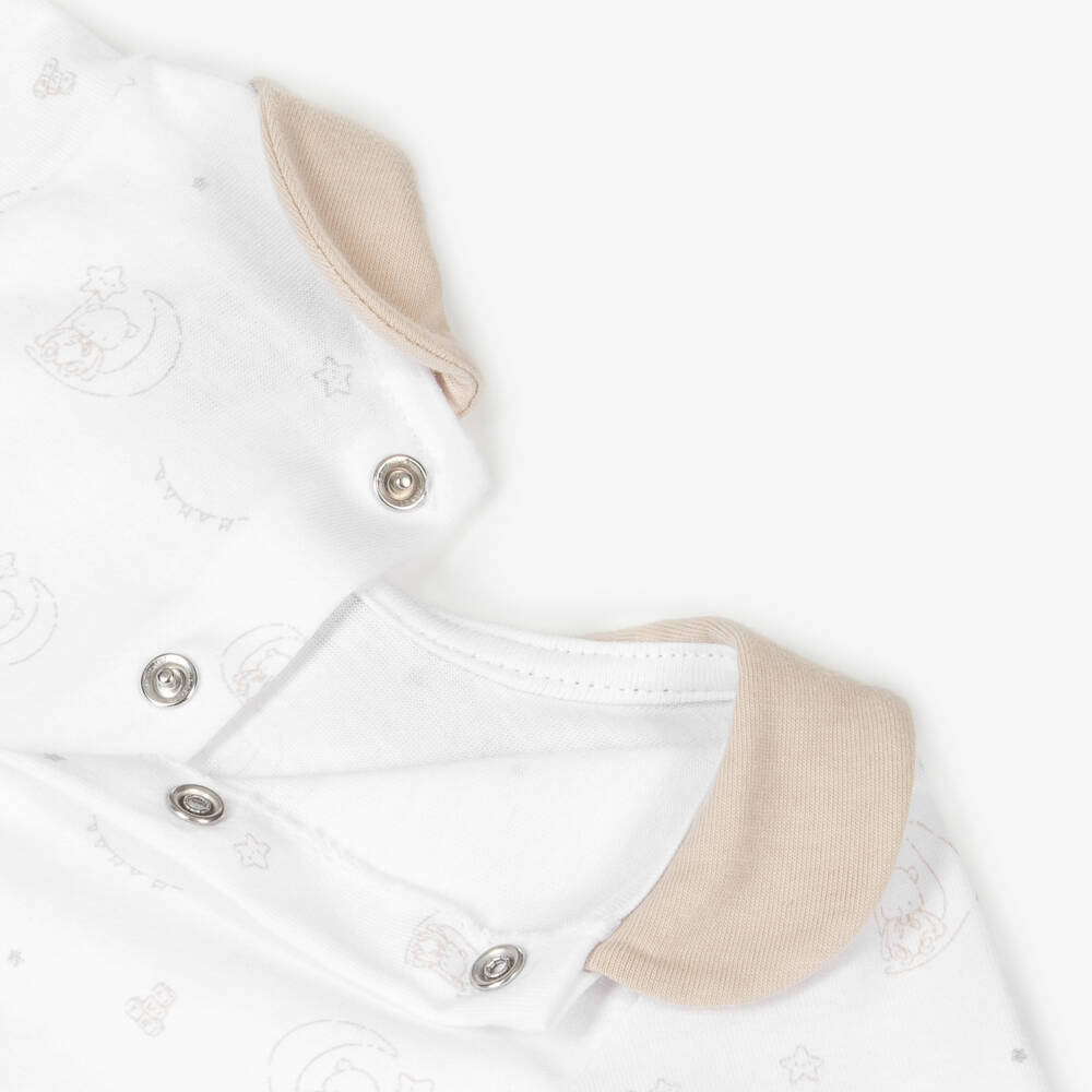 Babidu-Boy's Beige Cotton Baby Set | Childrensalon Outlet