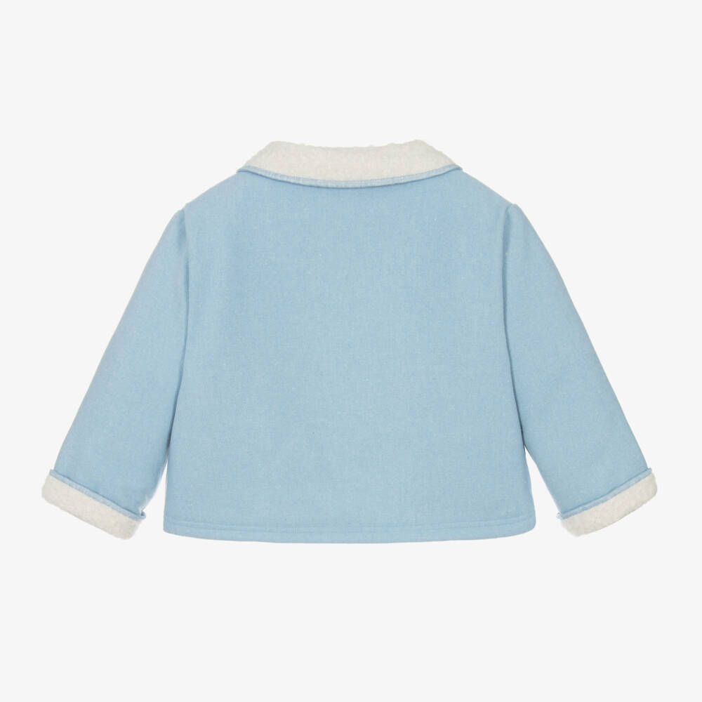 Babidu-Boys Azure Wool Jacket | Childrensalon Outlet