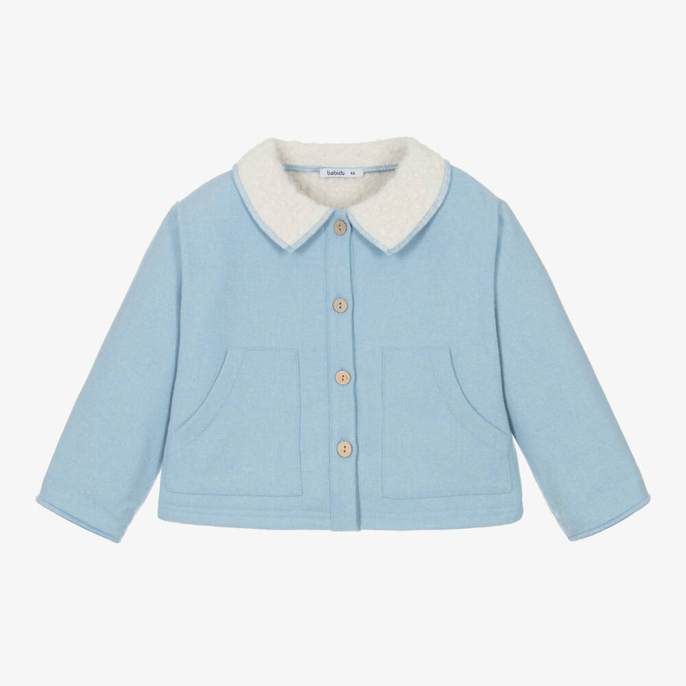 Babidu-Boys Azure Wool Jacket | Childrensalon Outlet