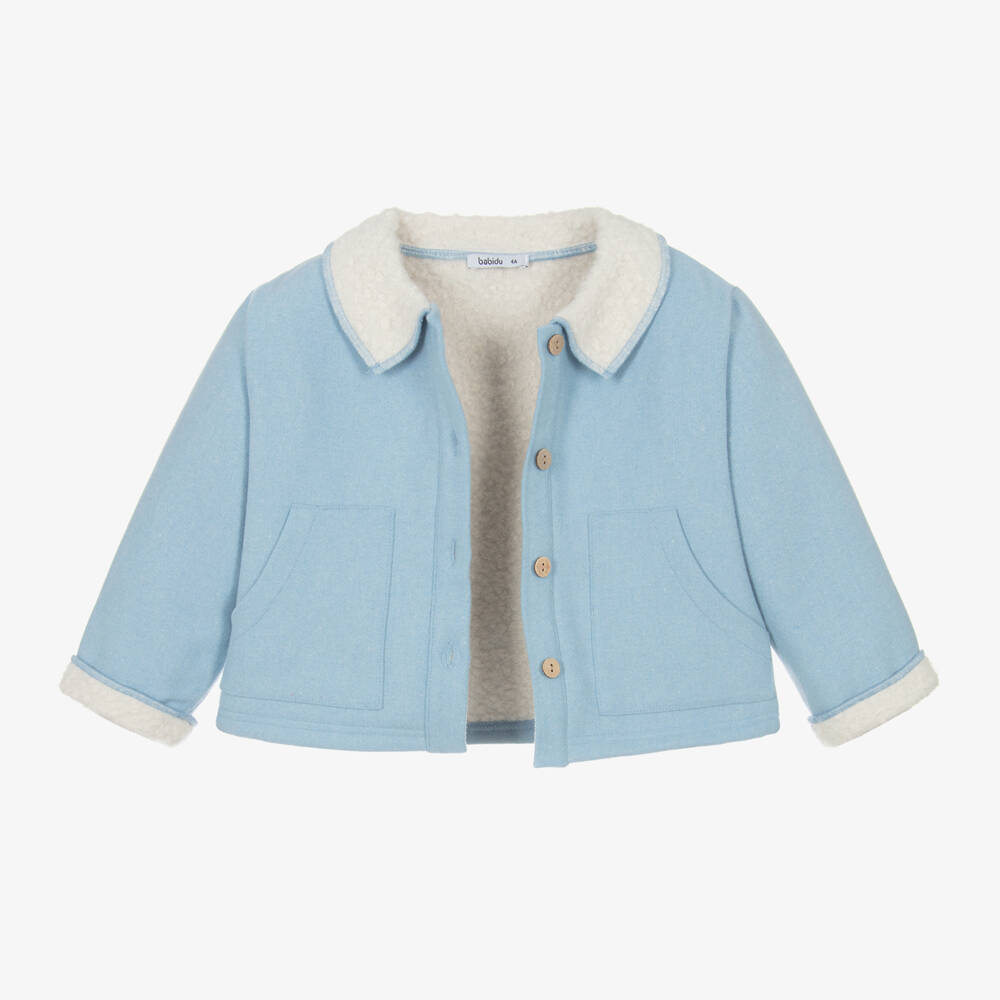Babidu-Boys Azure Wool Jacket | Childrensalon Outlet