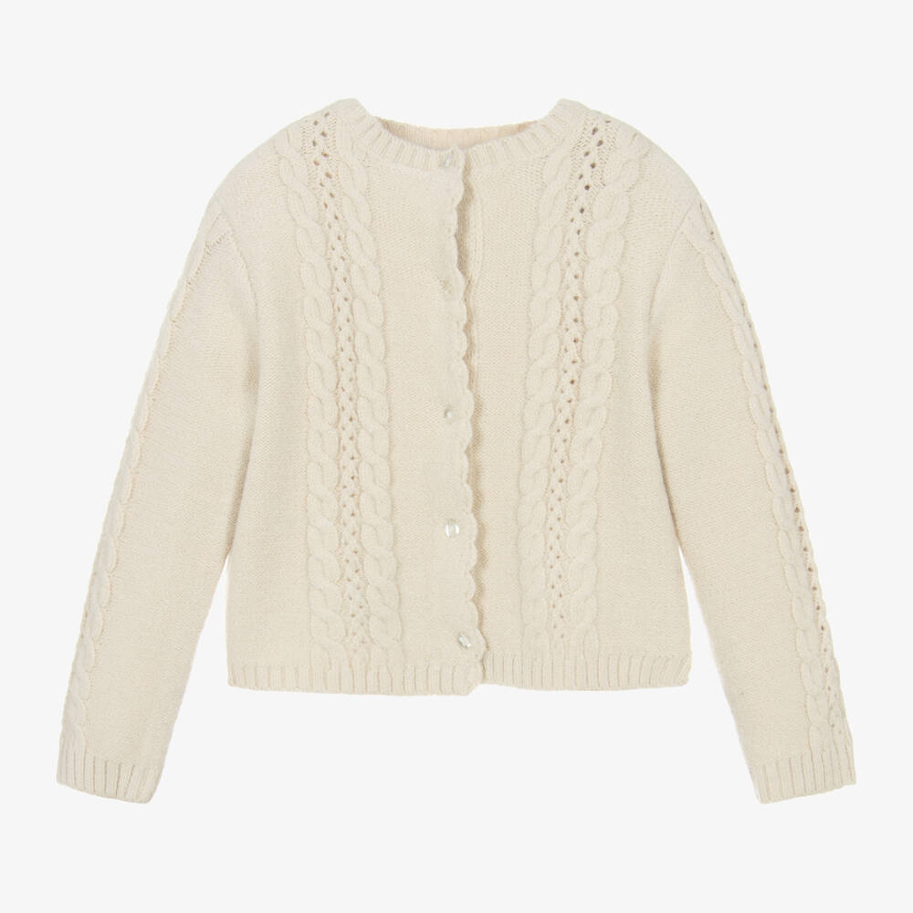 Babidu-Boys Beige Knit Cardigan | Childrensalon Outlet