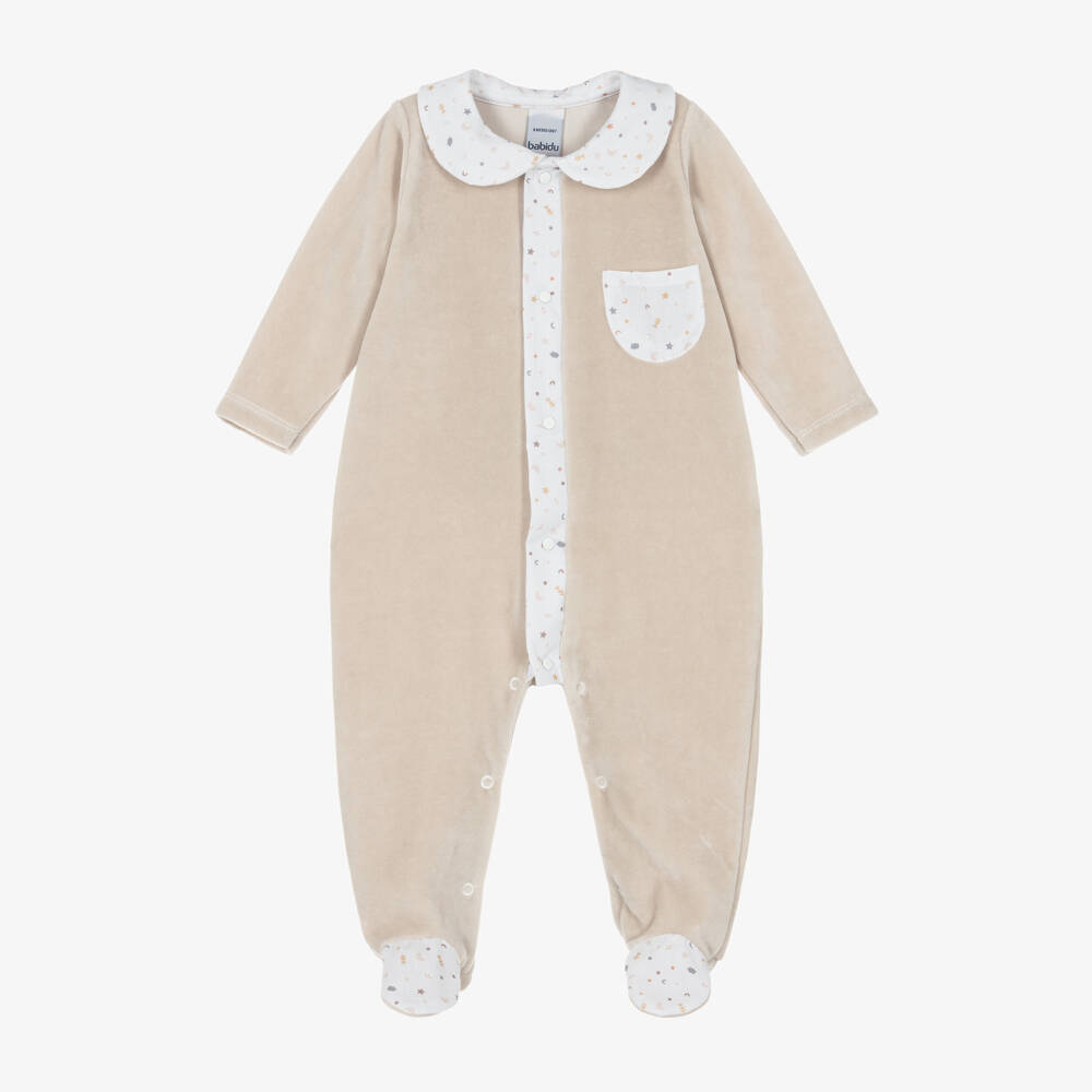 Babidu-أفرول بيج مخملي بنجوم للأولاد | Childrensalon Outlet