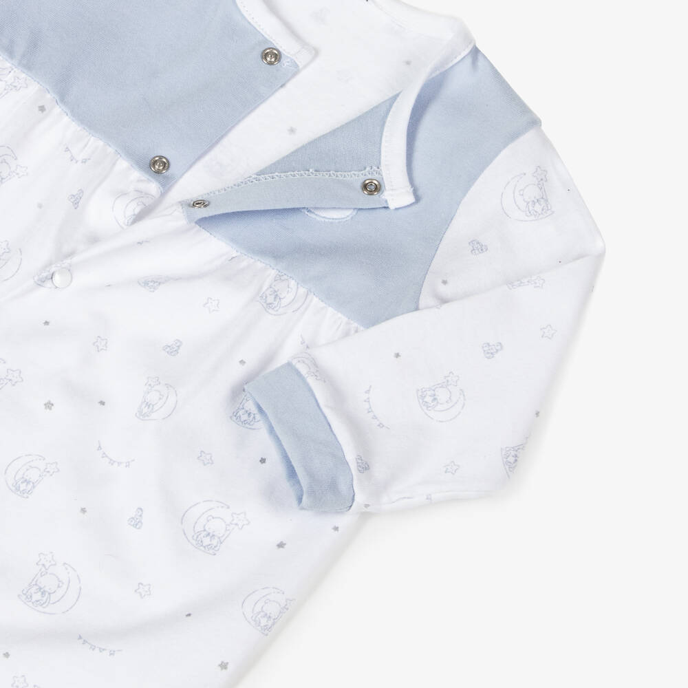 Babidu-Boys Blue Bear Print Onesie | Childrensalon Outlet
