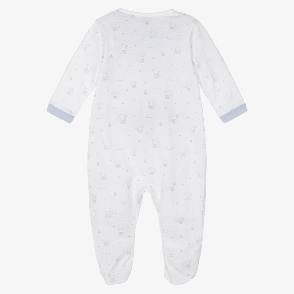 Babidu-Boys Blue Bear Print Onesie | Childrensalon Outlet