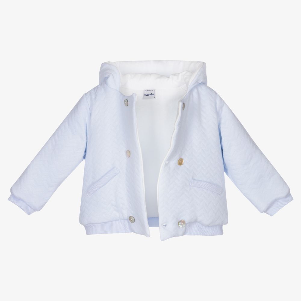 بابيدو -Boys Blue Cotton Jacket | Childrensalon Outlet