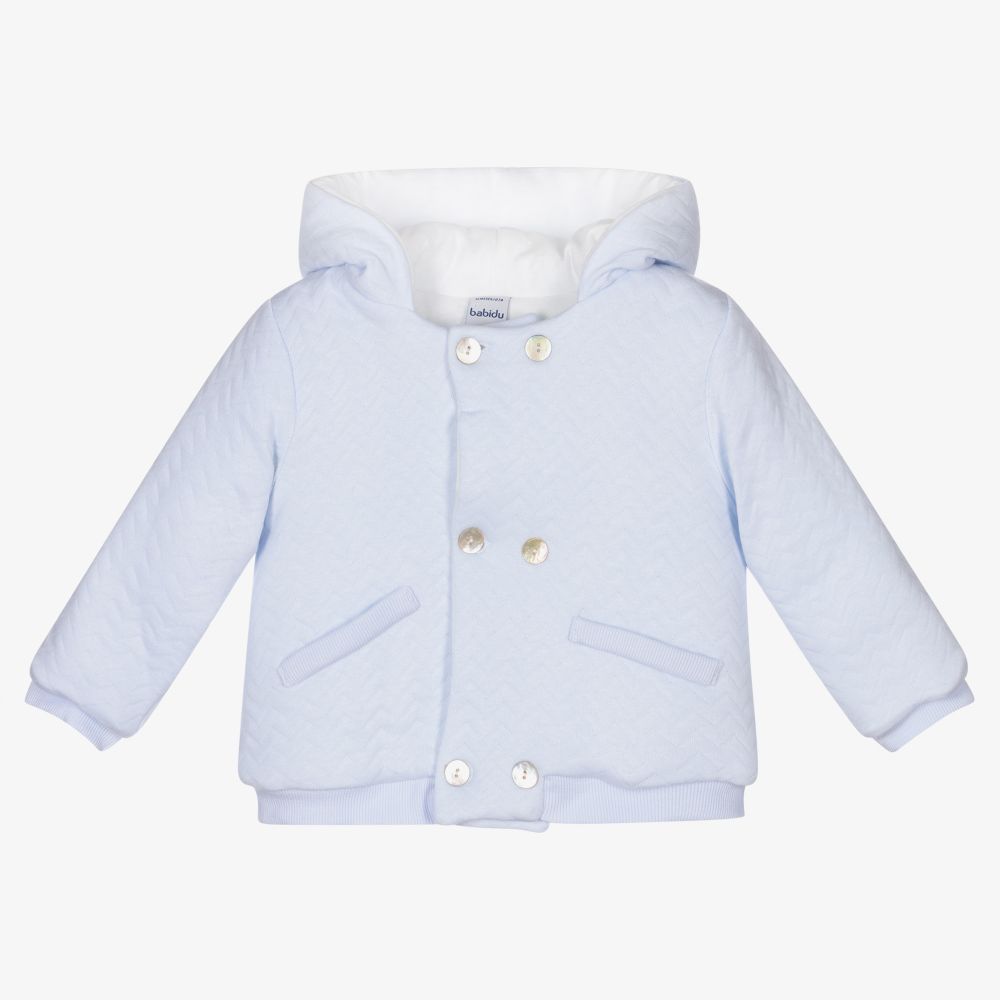 Babidu-Boys Blue Cotton Jacket | Childrensalon Outlet