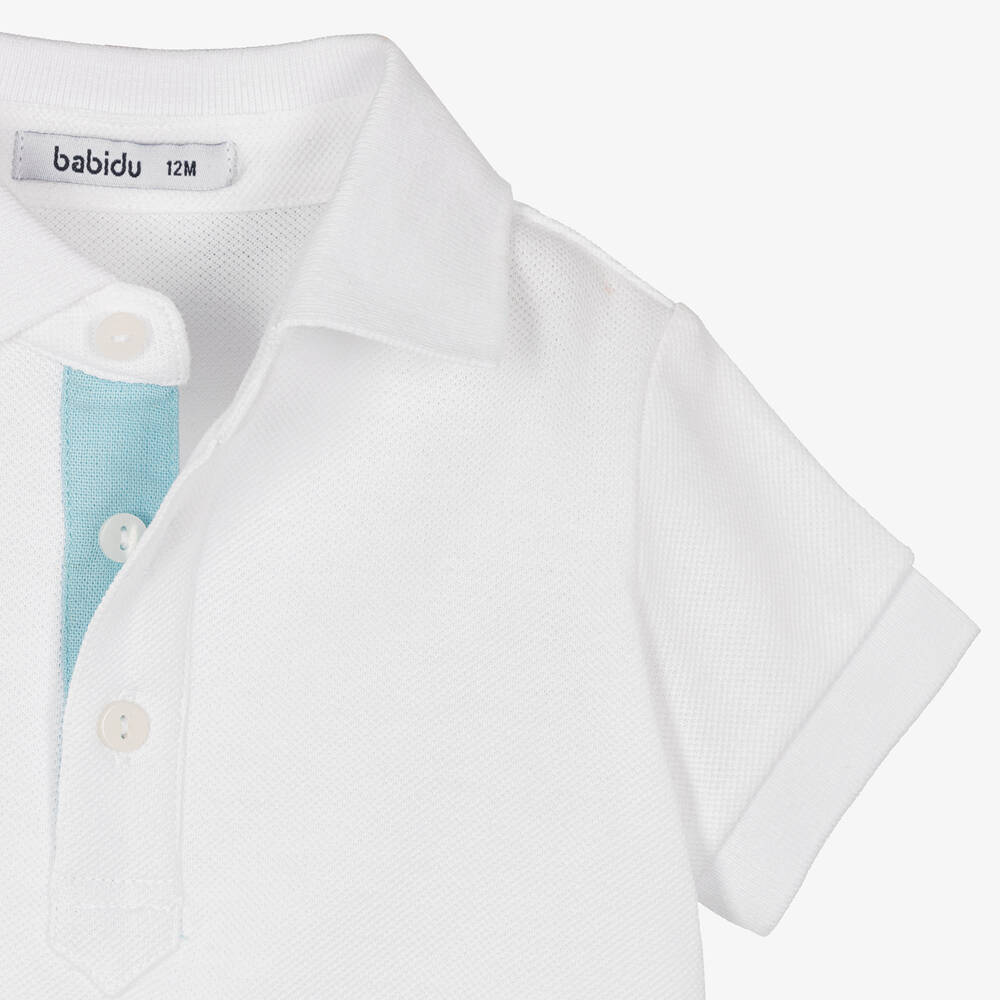 Babidu-Boys Blue Cotton & Linen Shorts Set | Childrensalon Outlet