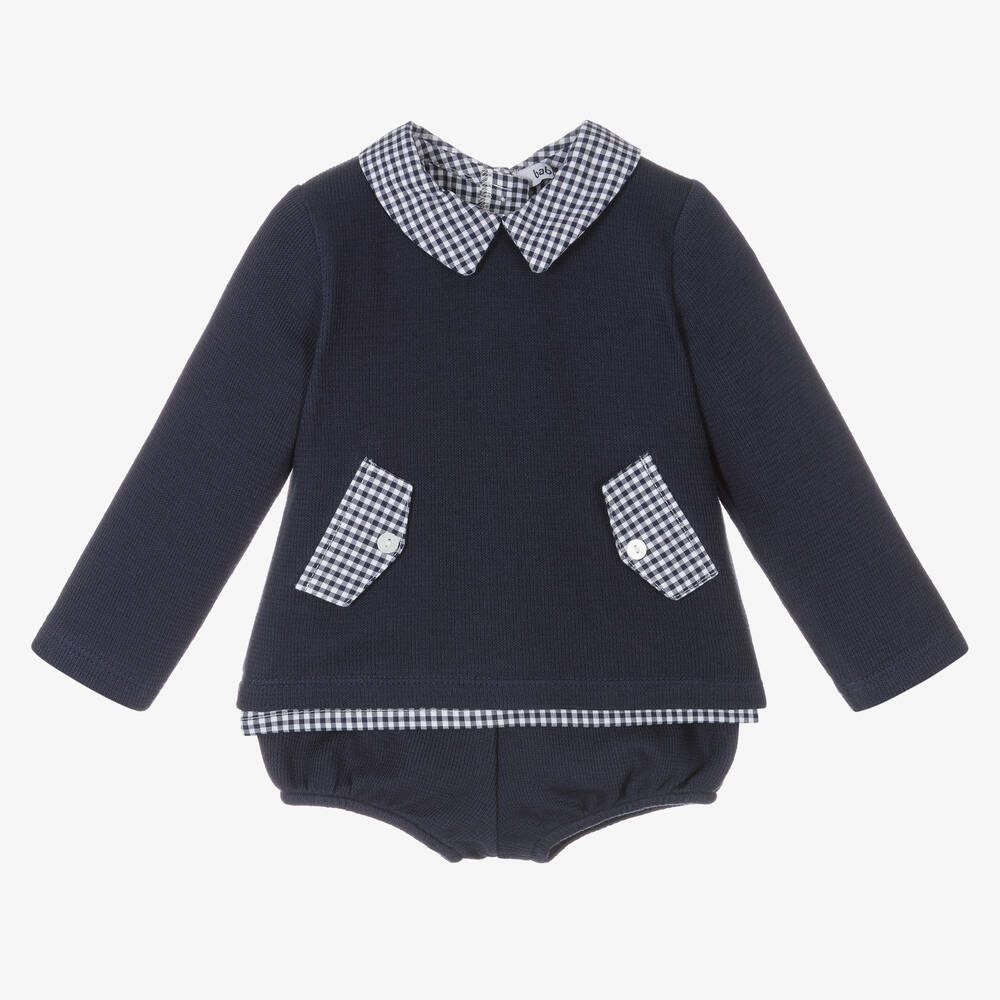 Babidu - Синий комплект с шортами из хлопка для мальчиков | Childrensalon