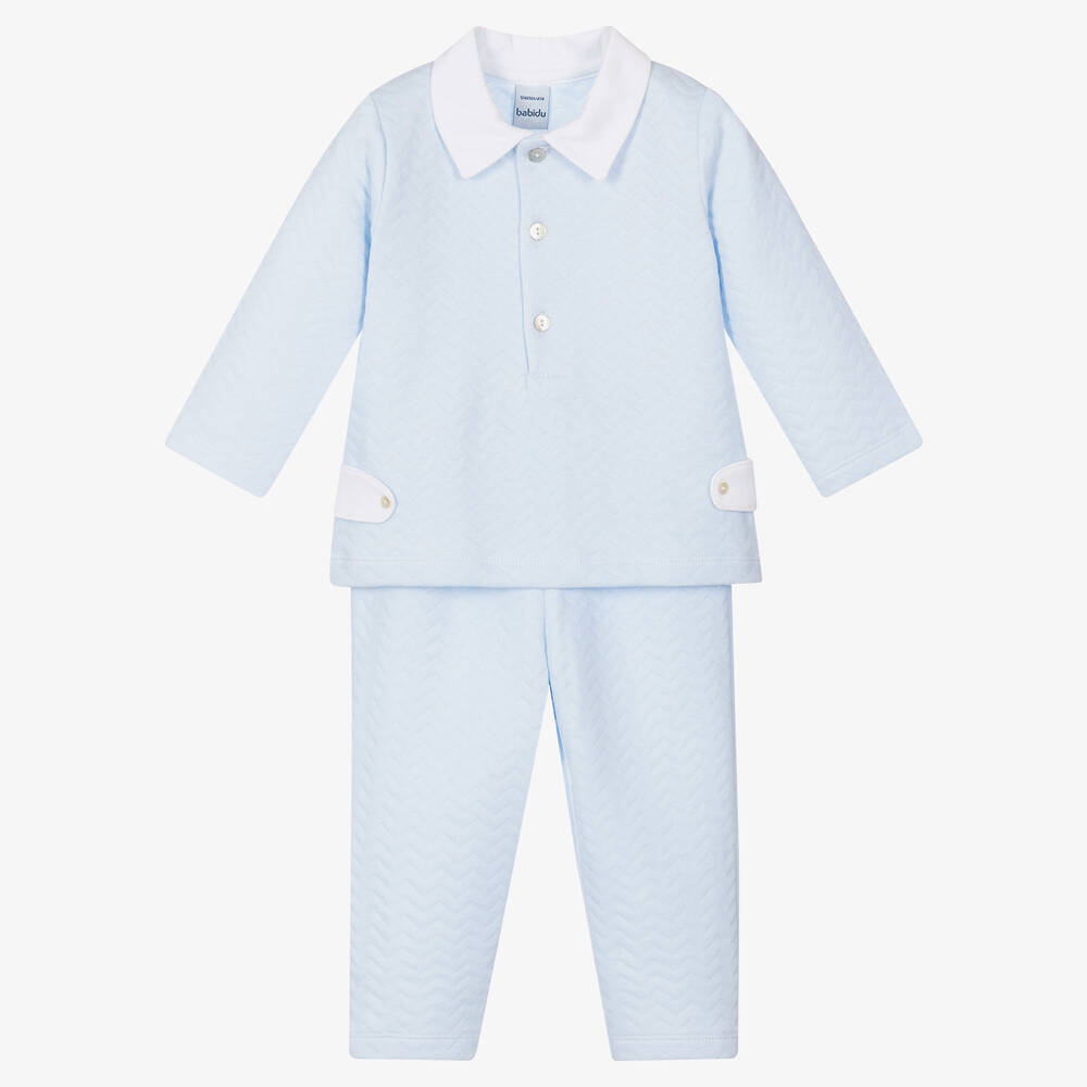 Babidu - Blaues Baumwollhosen-Set (J) | Childrensalon