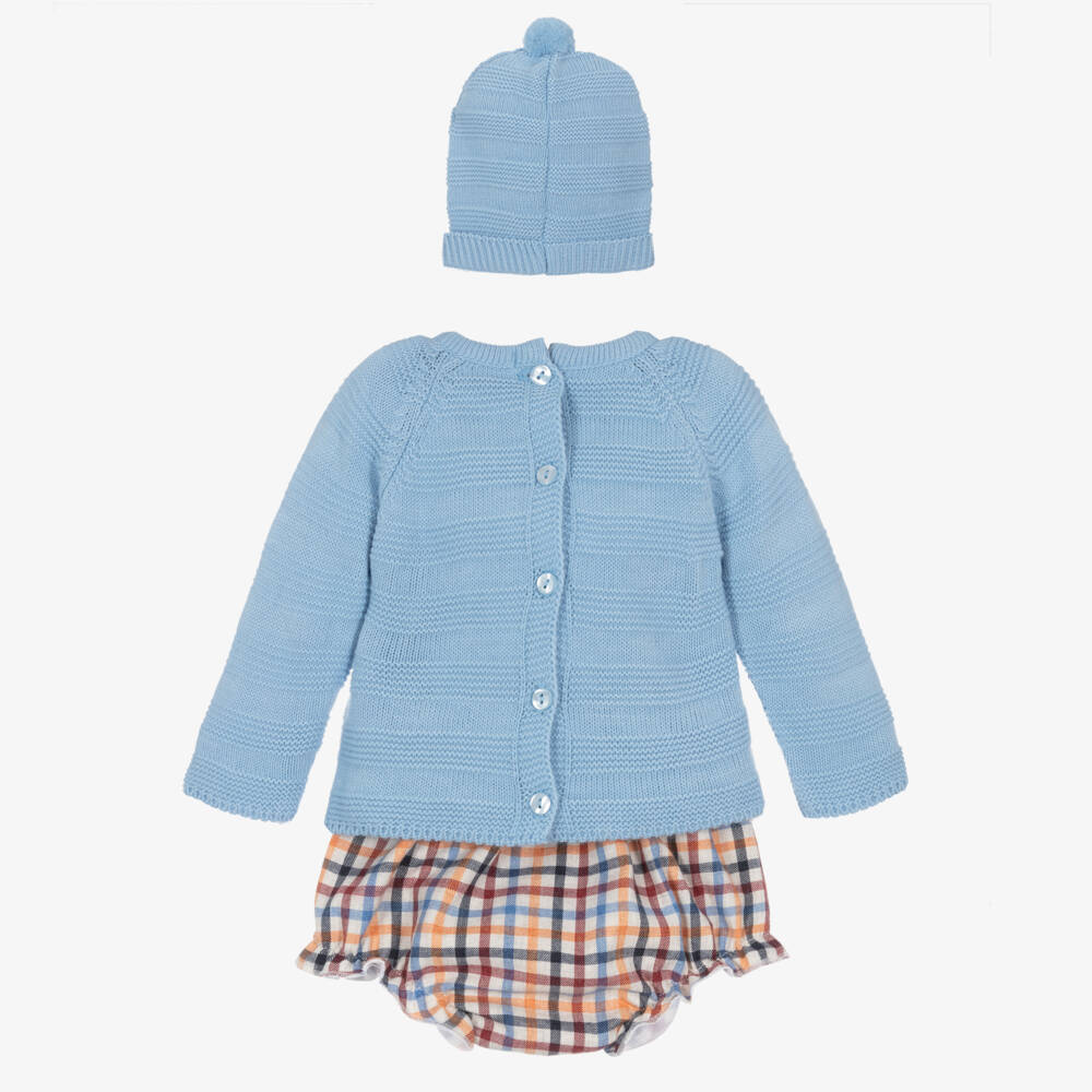 Babidu-Boys Blue Knit Sweater Set | Childrensalon Outlet