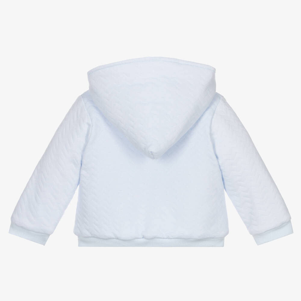 بابيدو -معطف برام أطفال ولادي قطن جيرسي مبطن لون أزرق | Childrensalon Outlet