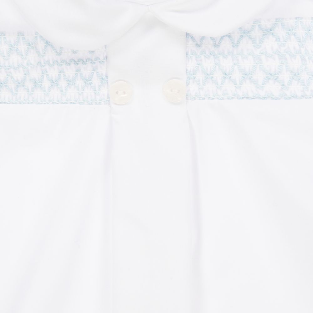 Babidu Boys Blue Smocked Shorts Set Childrensalon Outlet