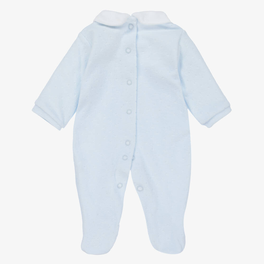 Babidu-Голубой велюровый комбинезон для мальчиков | Childrensalon Outlet