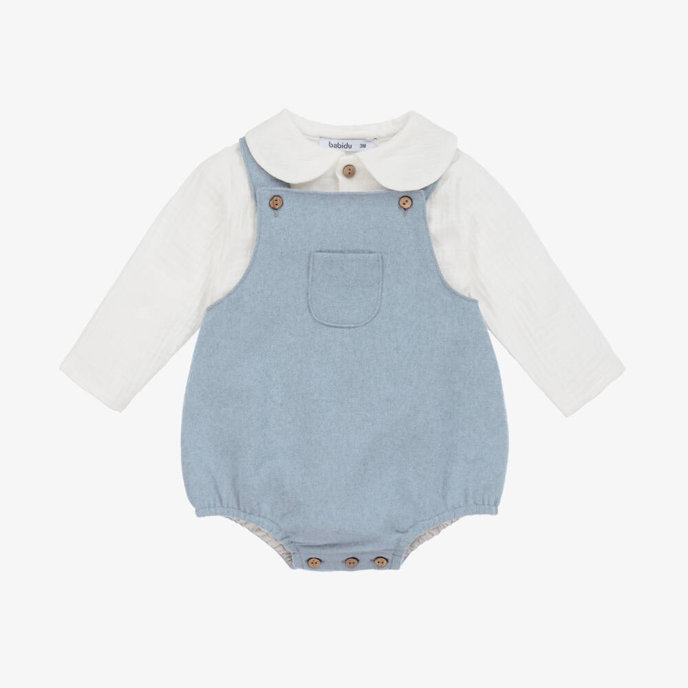 Babidu-Boys Charming Blue Shortie Ensemble | Childrensalon Outlet
