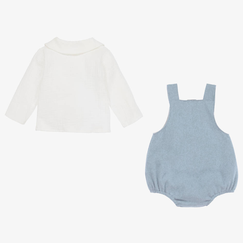 Babidu-Boys Charming Blue Shortie Ensemble | Childrensalon Outlet