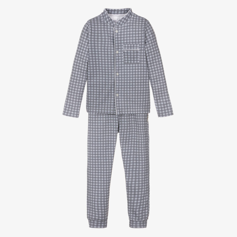 Babidu-Boys Checked Cotton Sleepwear Set | Childrensalon Outlet