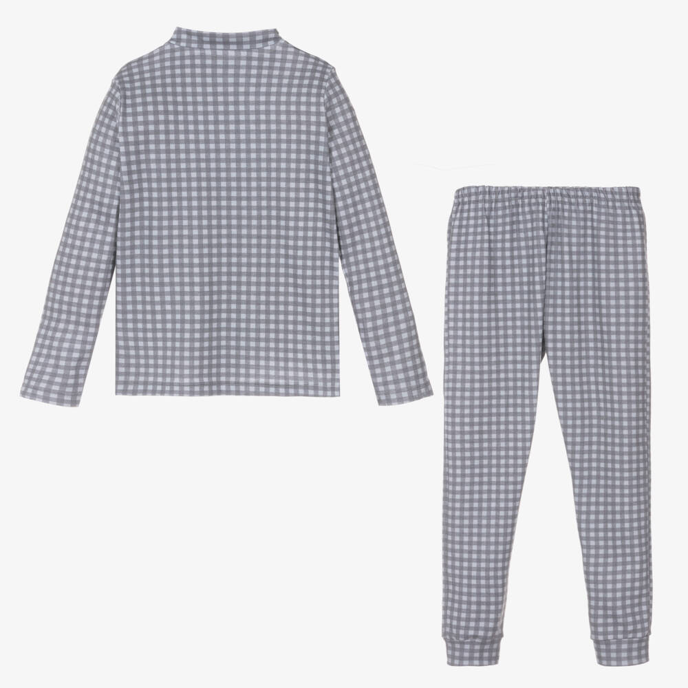Babidu-Boys Checked Cotton Sleepwear Set | Childrensalon Outlet