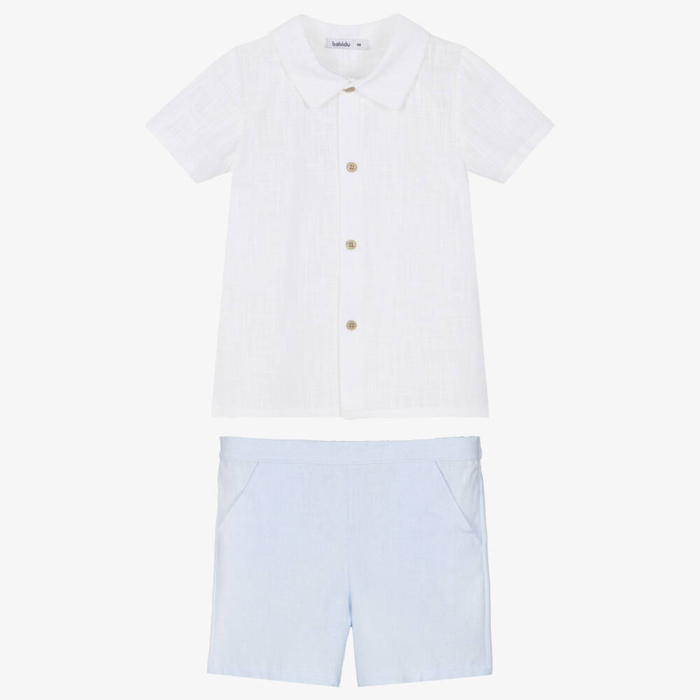 Babidu-Классический синий и белый ансамбль для мальчиков | Childrensalon Outlet