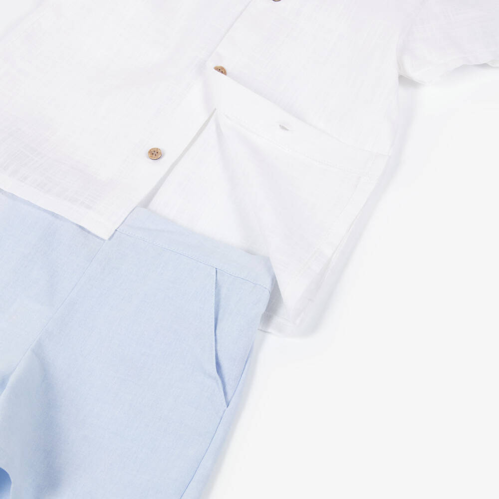 Babidu-Классический синий и белый ансамбль для мальчиков | Childrensalon Outlet