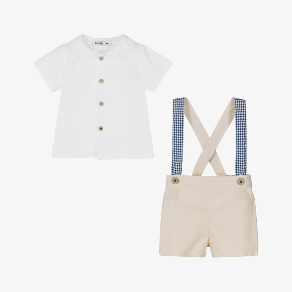 Babidu-طقم حمالات كلاسيكي للأولاد من القطن النقي | Childrensalon Outlet