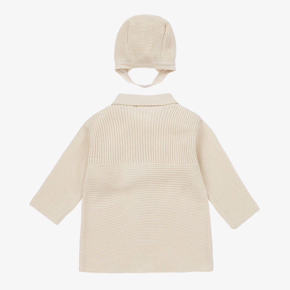 Babidu-Boys Classic Knit Beige Ensemble | Childrensalon Outlet