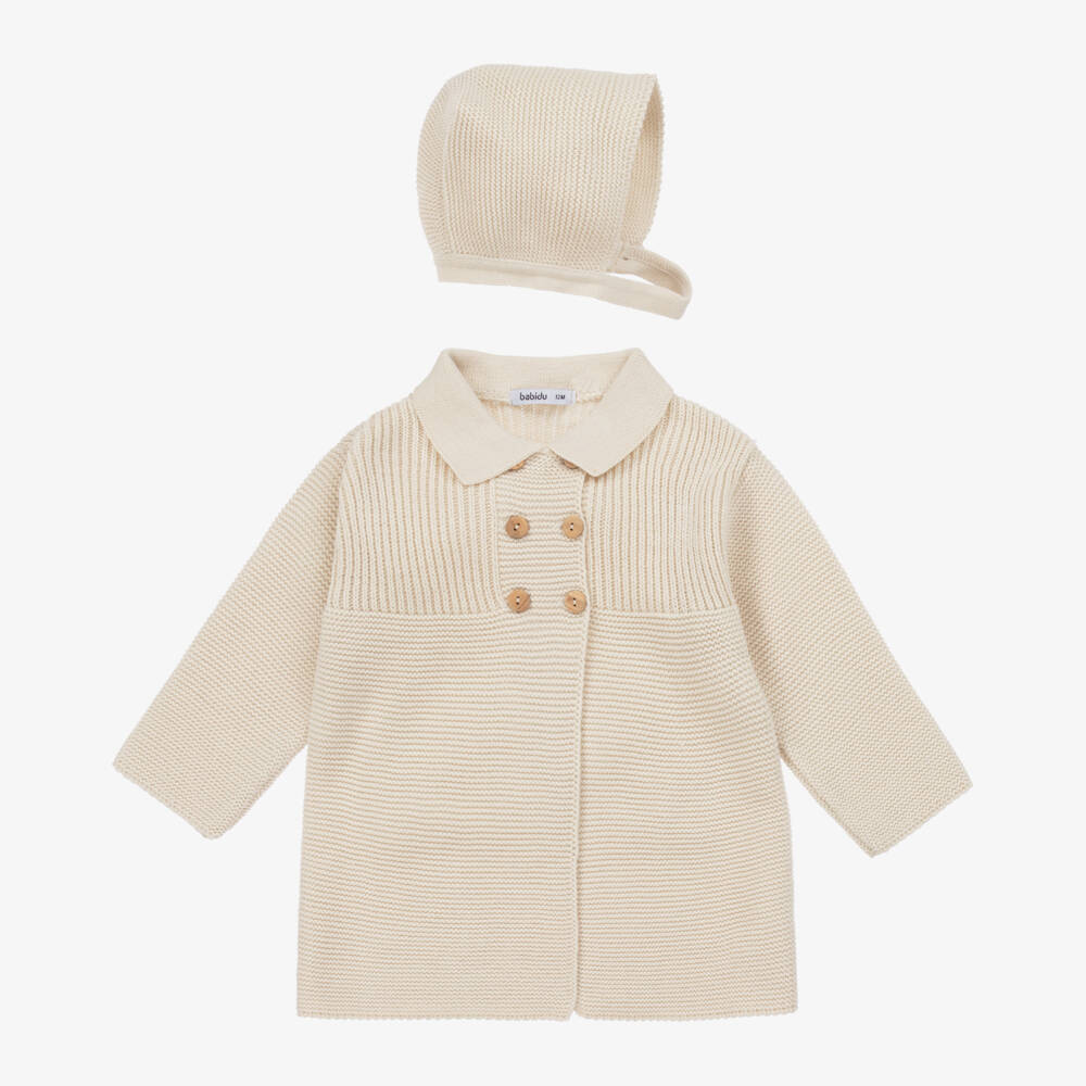 Babidu-Классический бежевый вязаный ансамбль для мальчиков | Childrensalon Outlet