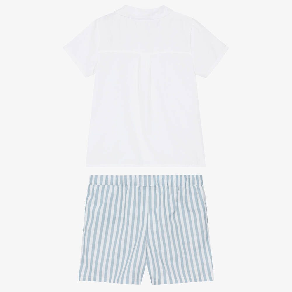 Babidu-Комплект из хлопка в синюю полоску для мальчиков | Childrensalon Outlet