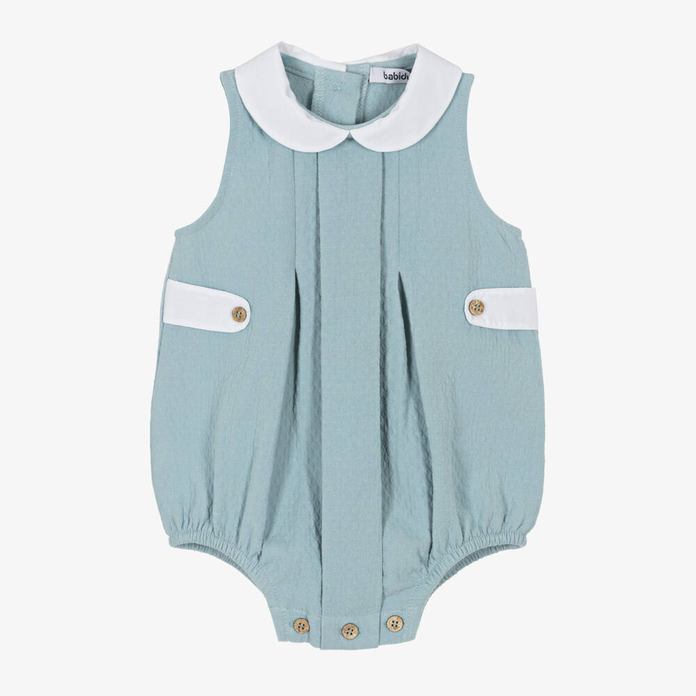 Babidu-Летний хлопковый комбинезон синий для мальчиков | Childrensalon Outlet