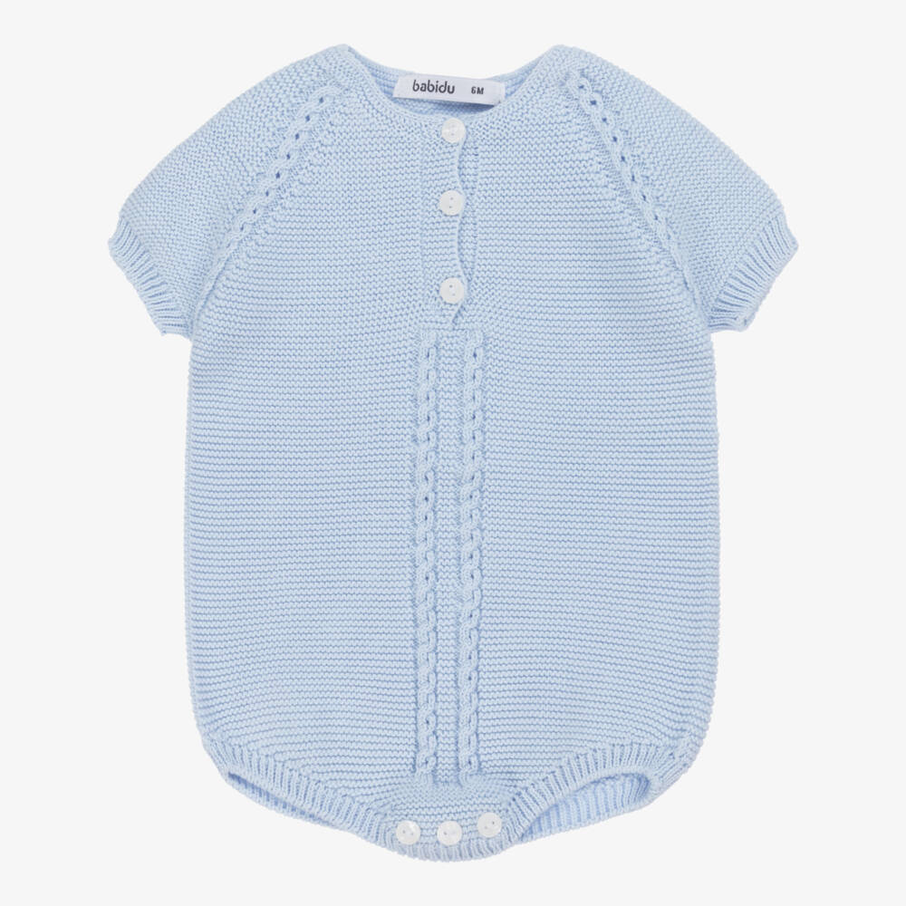 Babidu-Костюм из хлопка с косами синий для мальчиков | Childrensalon Outlet