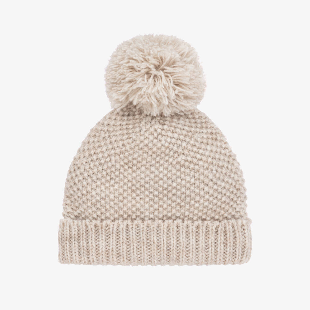 Babidu-Boys Cozy Beige Pom Hat | Childrensalon Outlet