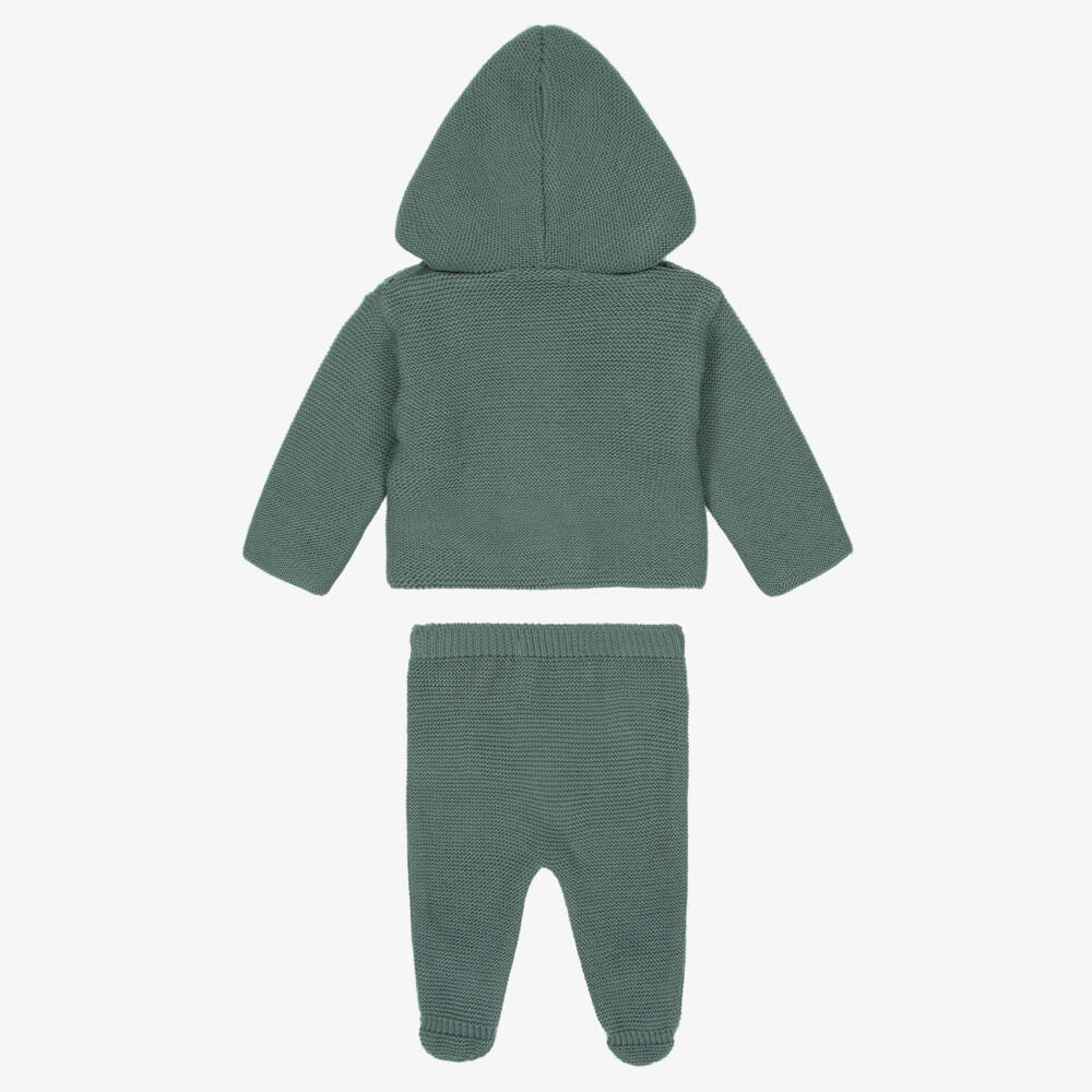 Babidu-Уютный зеленый вязаный комплект для мальчиков | Childrensalon Outlet