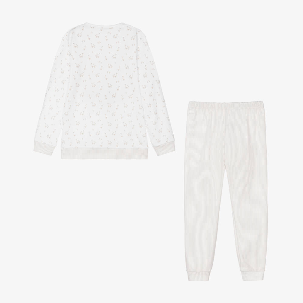 Babidu-Boys Creamy Stripe Cotton Sleepwear | Childrensalon Outlet