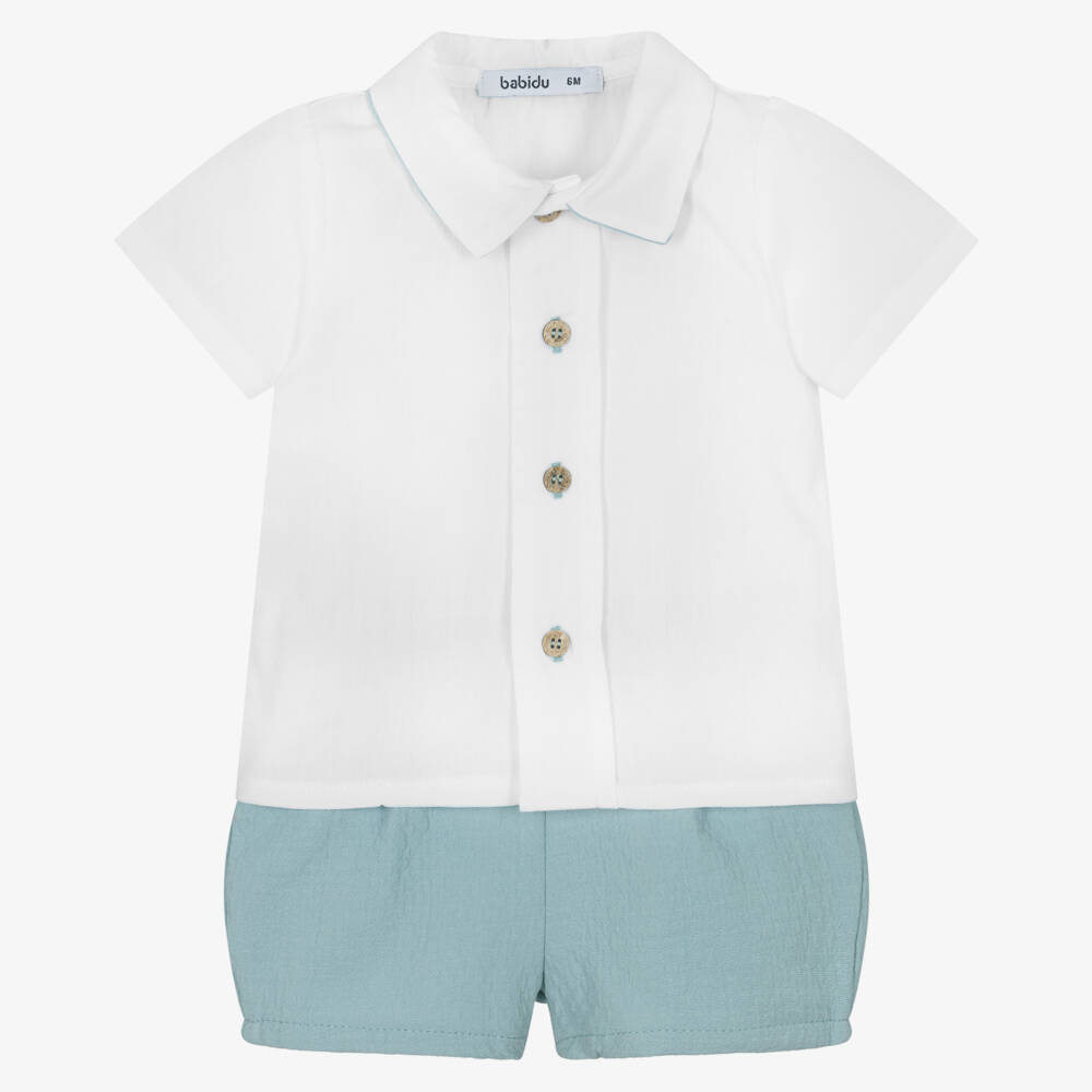 Babidu-Элегантный бело-синий комплект для мальчиков | Childrensalon Outlet