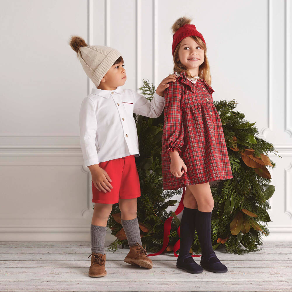 Babidu-Boys Festive Velvet Shorts Ensemble | Childrensalon Outlet