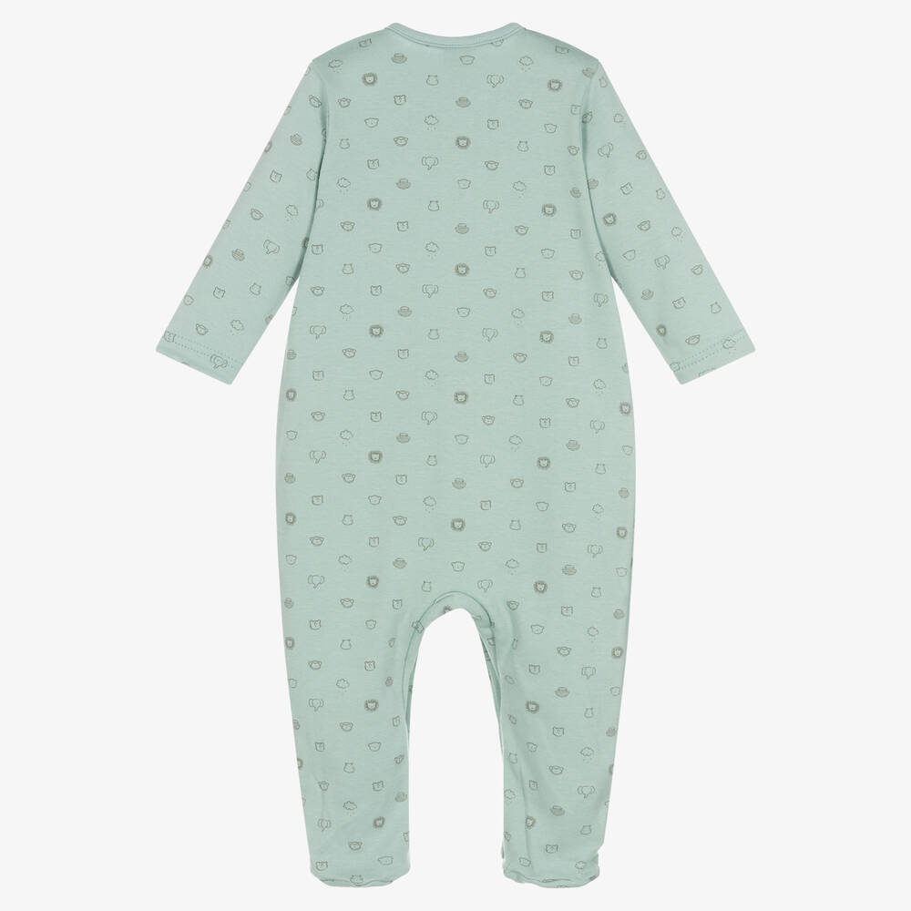 Babidu-أفرول بيبي غرو قطن جيرسي لون أخضر للمواليد | Childrensalon Outlet